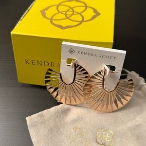 NEW IN BOX WITH BAG - Kendra Scott Deanne Hoop Earrings in gold / rose gold
